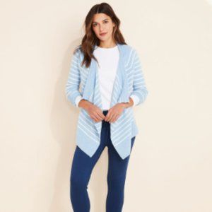 Vineyard Vines Lofty Cashmere Striped Open-Front Cardigan M VGUC